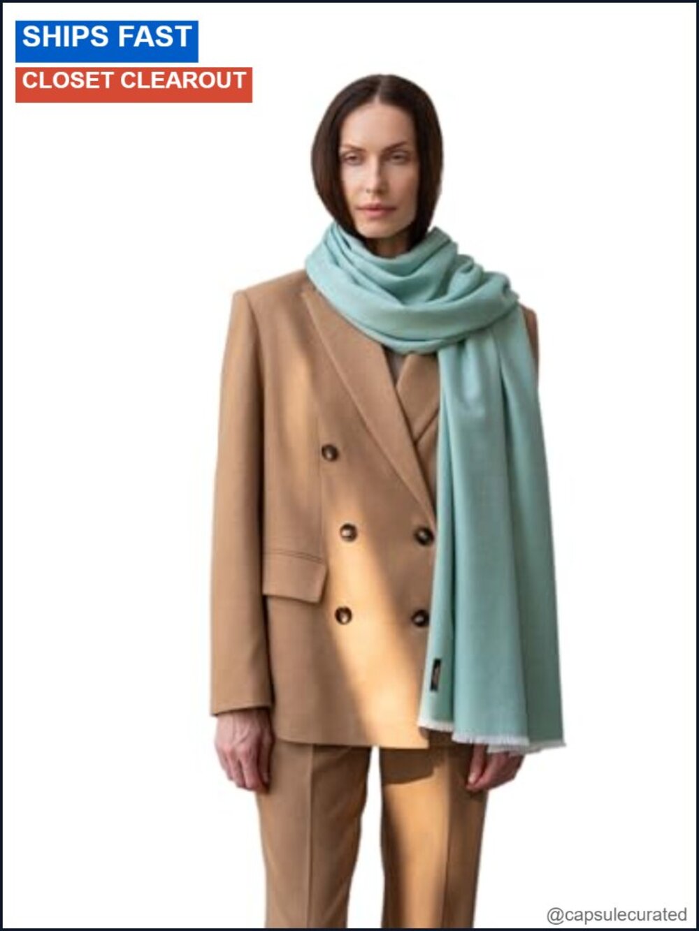 Italian 70% Cashmere 30% Silk Scarf Shawl Wrap Stole Soft